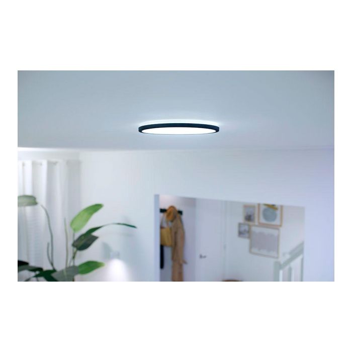 Plafon led wiz 14w 1300lm ø242mm marco negro philips 1