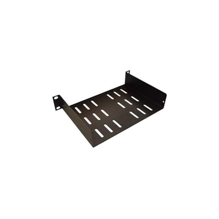 MicroConnect Mini bandeja fija para armario mural de 10 pulgadas, color negro RAL 9004
