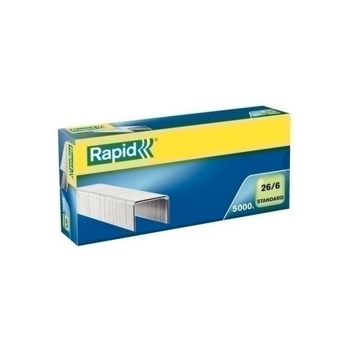 Grapas Rapid Standard 26/6 Mm. Galvanizadas Caja De 5000 10 unidades
