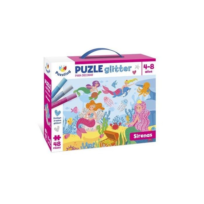 Juego Imagiland Puzle Glitter Sirenas