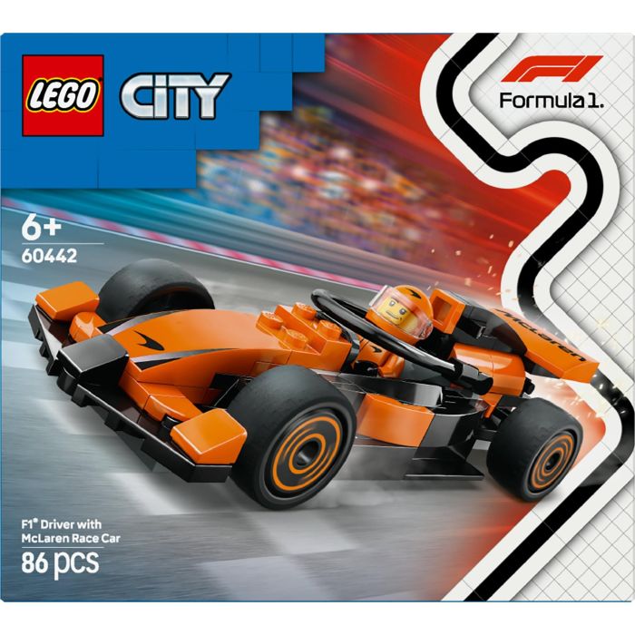 Lego City Juego de Construcción Coche McLaren Fórmula 1 con Piloto, para Niños 6+ Años 12 Lego City Juego de Construcción Coche McLaren Fórmula 1 con Piloto, para Niños 6+ Años 12