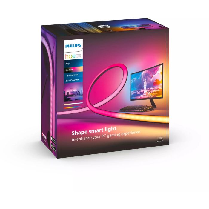 Tira LED Inteligente Para PC Philips Hue Play gradient lightstrip/ 32-34''/ Precisa Philips Hue Bridge 3 Tira LED Inteligente Para PC Philips Hue Play gradient lightstrip/ 32-34''/ Precisa Philips Hue Bridge 3