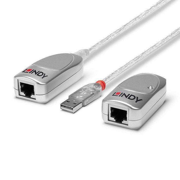 Lindy Extensor USB Cat.6 de 50m - Unidad Local y Remota para Conectar Dispositivos a PC/Laptop, Ideal para Acceso a Archivos 4