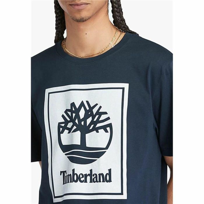 Camiseta de Manga Corta Hombre Timberland Stack Logo Negro 1