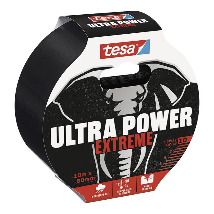 Tesa Cinta Ultra Power Extreme 10m x 50mm, Resistente al Agua y Temperaturas, Ref. 56622-00000-00 Tesa Cinta Ultra Power Extreme 10m x 50mm, Resistente al Agua y Temperaturas, Ref. 56622-00000-00