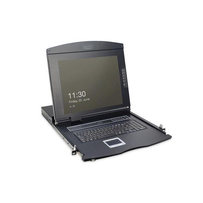 Digitus Modularized 43,2cm (17") TFT console with 16 port KVM, ES keyboard, RAL 9005 black Digitus Modularized 43,2cm (17") TFT console with 16 port KVM, ES keyboard, RAL 9005 black