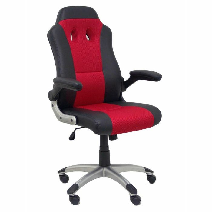 Piqueras y Crespo Silla Gaming Talave Similpiel Negro y Rojo con Respaldo Ergonómico, Brazos Retráctiles y Mecanismo Basculante Piqueras y Crespo Silla Gaming Talave Similpiel Negro y Rojo con Respaldo Ergonómico, Brazos Retráctiles y Mecanismo Basculante