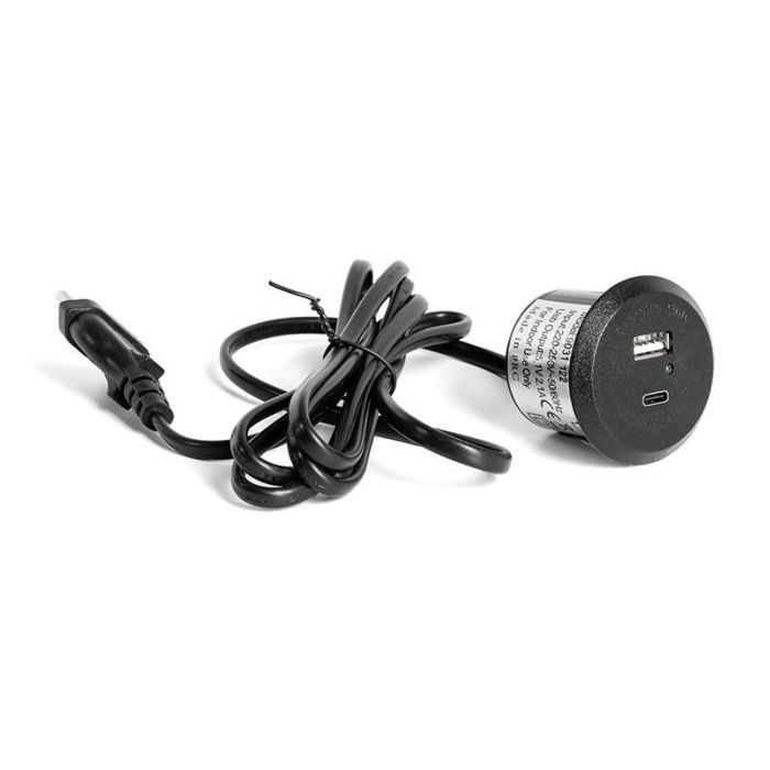 Complementos Organita D40 Módulo de Conexión USB-A + USB-C con Cable y Enchufe Directo a 230V Complementos Organita D40 Módulo de Conexión USB-A + USB-C con Cable y Enchufe Directo a 230V