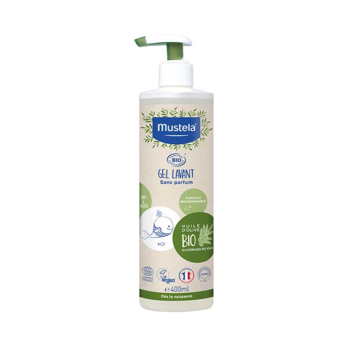 Mustela Bio Gel de Aceite de Oliva sin Perfume 400 ml