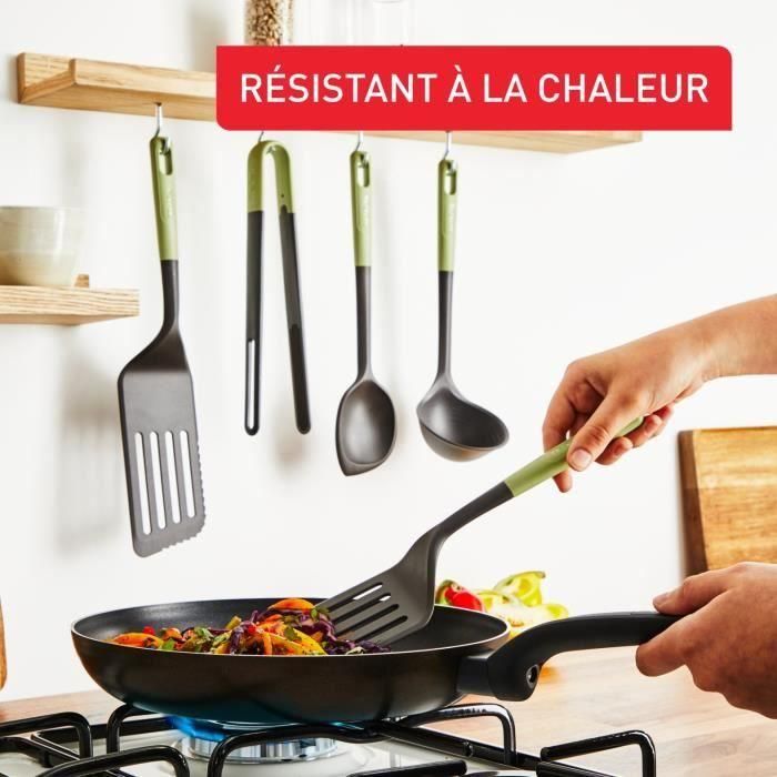 TEFAL Essential Espátula 2 en 1 + Espátula + Cucharón Graduado, Resistente al Calor, Sin BPA, Compatible con Lavavajillas K279S304 1