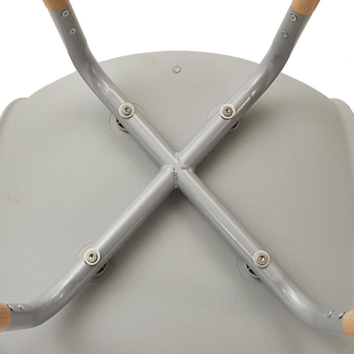 Home Deco Factory Silla Phenix Gris Claro Essentiel - Diseño Escandinavo, Polipropileno y Hierro 5