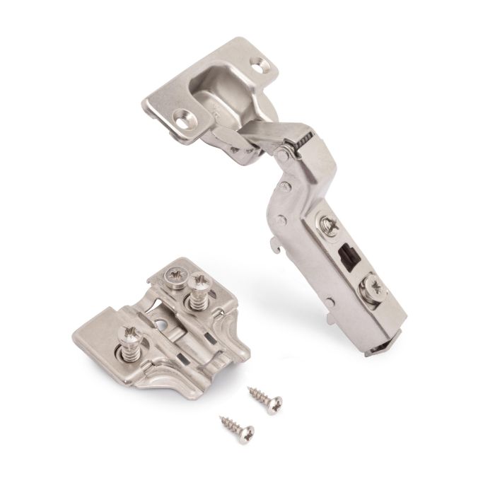 Emuca Lote de 20 bisagras supercodo X91 con cierre suave y suplementos Euro, Altura 0, Acero, Niquelado 1 Emuca Lote de 20 bisagras supercodo X91 con cierre suave y suplementos Euro, Altura 0, Acero, Niquelado 1