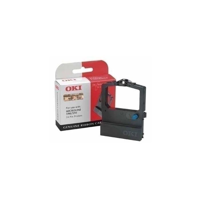 OKI Cinta de Nylon Negra de Alta Calidad para Impresión Consistente, Cobertura Óptima y hasta 3 Millones de Caracteres