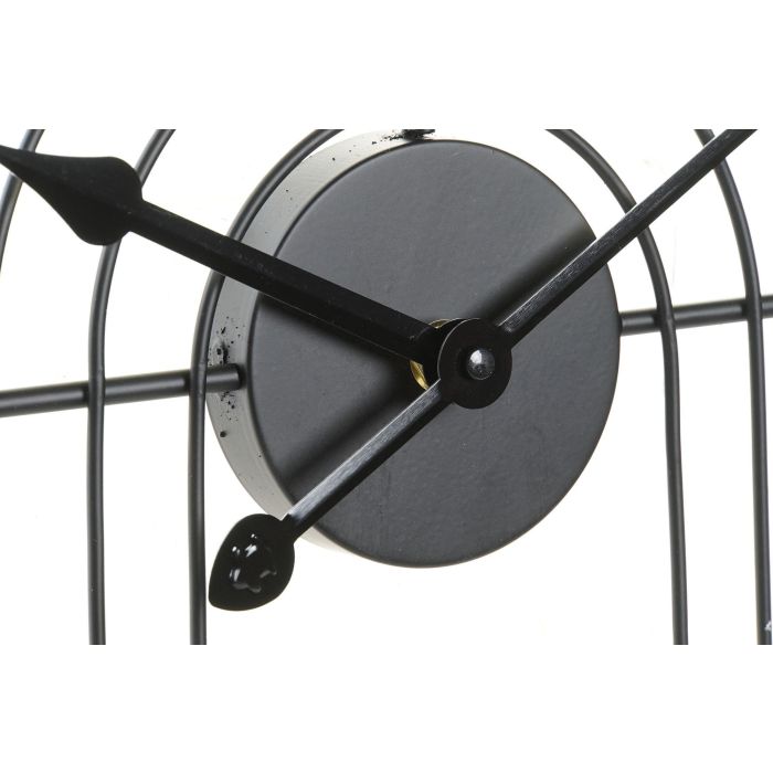DKD Home Decor Reloj de Pared Decorativo Moderno Negro y Dorado de Metal de 45x45 cm para el Hogar - Pack de 2 Unidades 2 DKD Home Decor Reloj de Pared Decorativo Moderno Negro y Dorado de Metal de 45x45 cm para el Hogar - Pack de 2 Unidades 2
