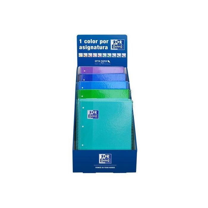 Bloc Oxford School Eu.Book 1 Micro.Tapa Extra A4+ 80H Cuadric.5X5 90G Expositor De 25 (Col. Fríos) Bloc Oxford School Eu.Book 1 Micro.Tapa Extra A4+ 80H Cuadric.5X5 90G Expositor De 25 (Col. Fríos)