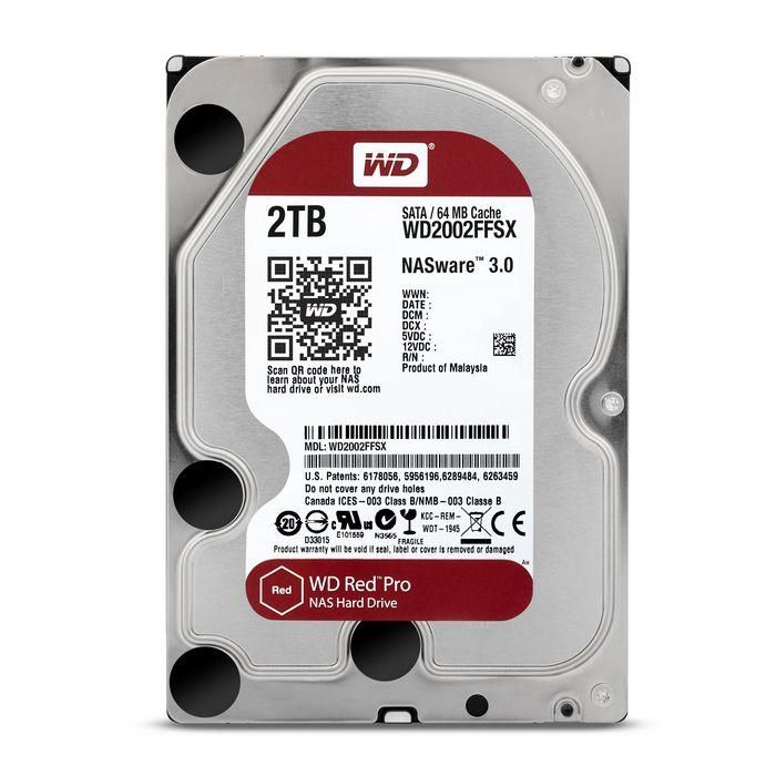 Western Digital WD Red Pro 2TB, 3.5", SATA 6Gb/s, 7200 RPM, 64MB NAS HDD 2