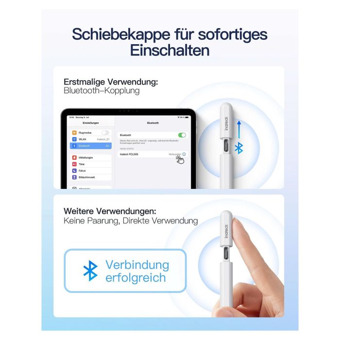 inateck Stylus Pen für iPad Pro/Mini/6-10 Eingabestift weiß 3 inateck Stylus Pen für iPad Pro/Mini/6-10 Eingabestift weiß 3