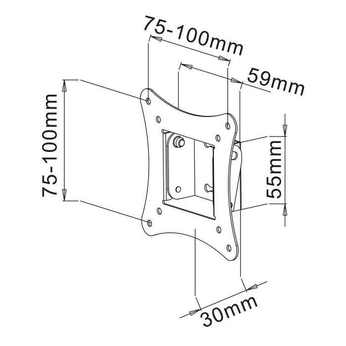 Techly Tilt Wall Support, 13-30", max 15 kg, VESA 100x100, black 3 Techly Tilt Wall Support, 13-30", max 15 kg, VESA 100x100, black 3