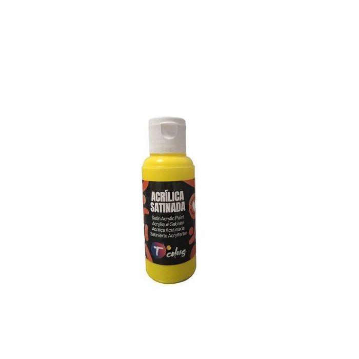 Pintura Acrilica Tcolors 80 Ml (Botella) Amarillo