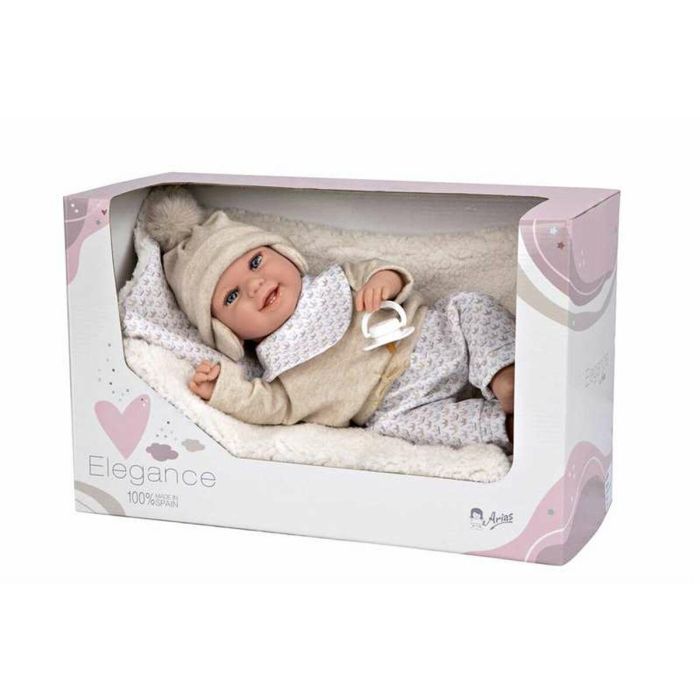 Muñeca elegance 35 cm babyto beige c/manta (muñeco de peso) 14