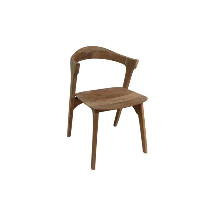 DKD Home Decor Silla Alpino, Juego de 2 Unidades. Fabricada en Madera de Teca. Dimensiones: Ancho 53 cm, Fondo 60 cm, Alto 79 cm.