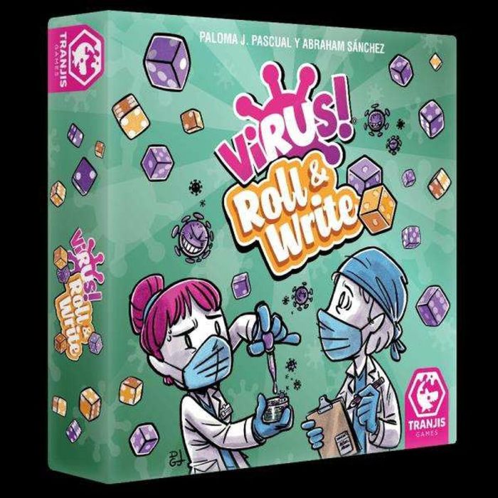 Tranjis Virus! Roll & Write - Juego de Mesa de Estrategia con Dados - Nueva Manera de Combatir Virus para Toda la Familia. Edad 3+ años 1