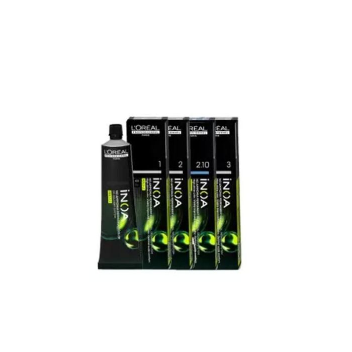 L'Oreal INOA 6.1 Coloración Permanente Sin Amoníaco, Tinte Profesional de Larga Duración para Cabello - Cobertura Canas 100%