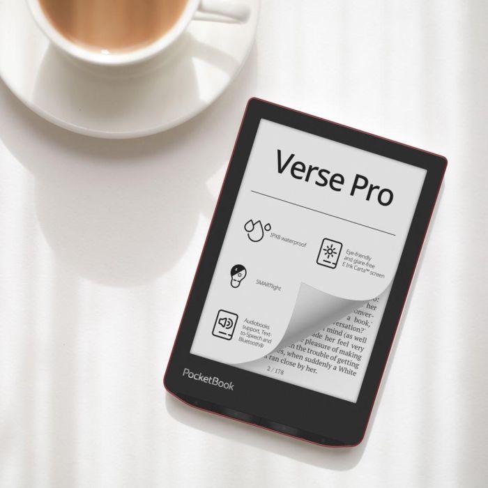 Pocketbook Verse Pro E-reader 6" Resistente al Agua Bluetooth SMARTlight 16 GB 7