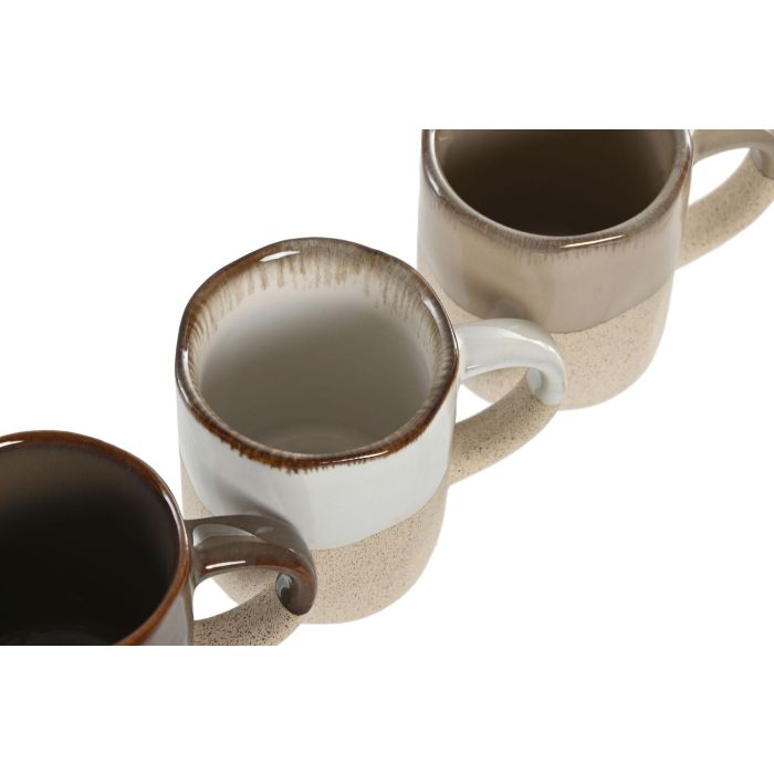Taza Urban DKD Home Decor Beige Verde Oscuro 5.5 x 6.7 x 8 cm (12 Unidades) 2 Taza Urban DKD Home Decor Beige Verde Oscuro 5.5 x 6.7 x 8 cm (12 Unidades) 2