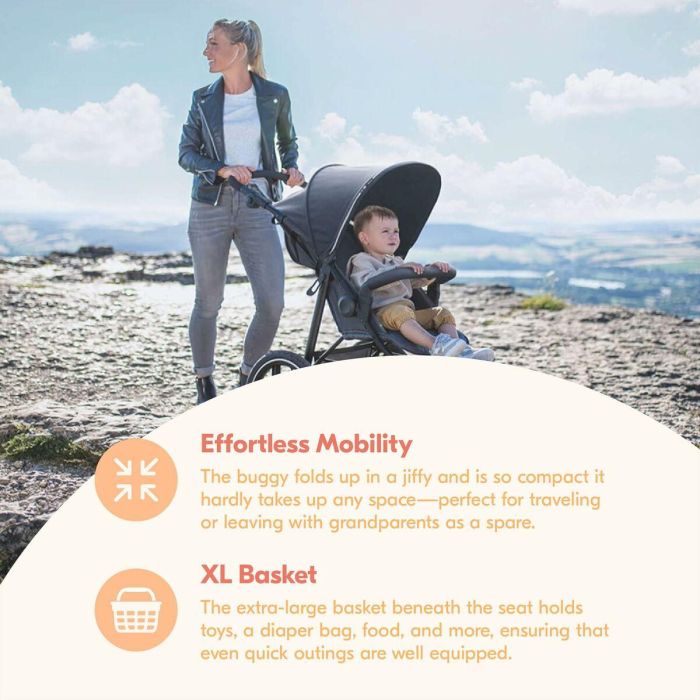 Carro de Paseo para Bebé Hauck Negro 12