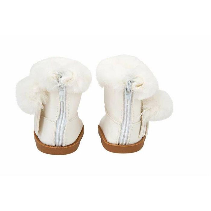 Set botas blancas con pelo para muñecos de 40 cm 1