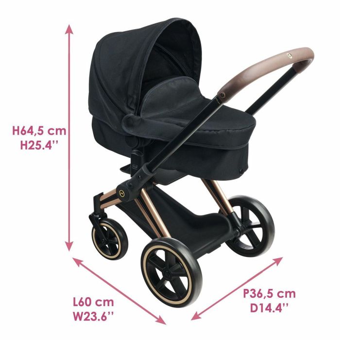 COROLLE COR4063013141876 Cochecito Cybex 3 en 1 Negro para muñecas bebé de 36 y 42 cm - a partir de 3 años 3