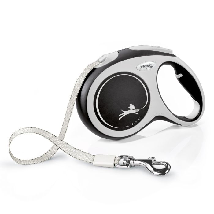 Flexi Correa Retráctil New Comfort Talla L Cinta 5m Negra Bicolor con Freno Mejorado para Perros Grandes y Accesorios Compatibles 1 Flexi Correa Retráctil New Comfort Talla L Cinta 5m Negra Bicolor con Freno Mejorado para Perros Grandes y Accesorios Compatibles 1