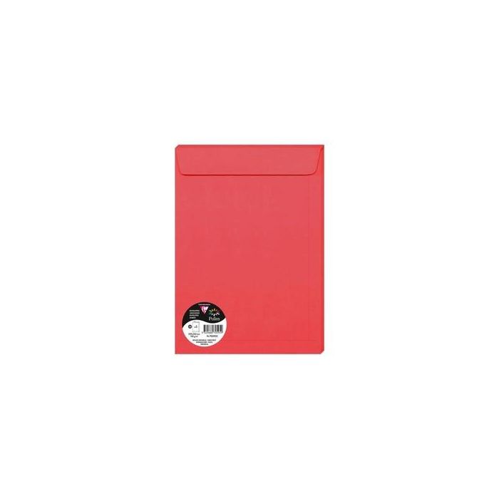 Sobre-Bolsa Clairefontaine Pollen 229X324 120G Rojo Grosella Paquete De 5