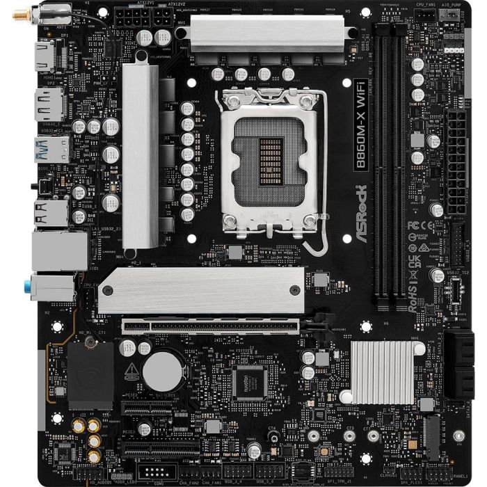 ASRock B860M-X 1851 Placa Base micro ATX Intel B860 DDR5 LGA 1851 WiFi HDMI DisplayPort 2