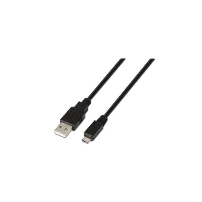 Aisens Cable USB 2.0 Tipo A Macho a Micro USB B Macho Negro 1.8m para Móviles y Cámaras Digitales Aisens Cable USB 2.0 Tipo A Macho a Micro USB B Macho Negro 1.8m para Móviles y Cámaras Digitales