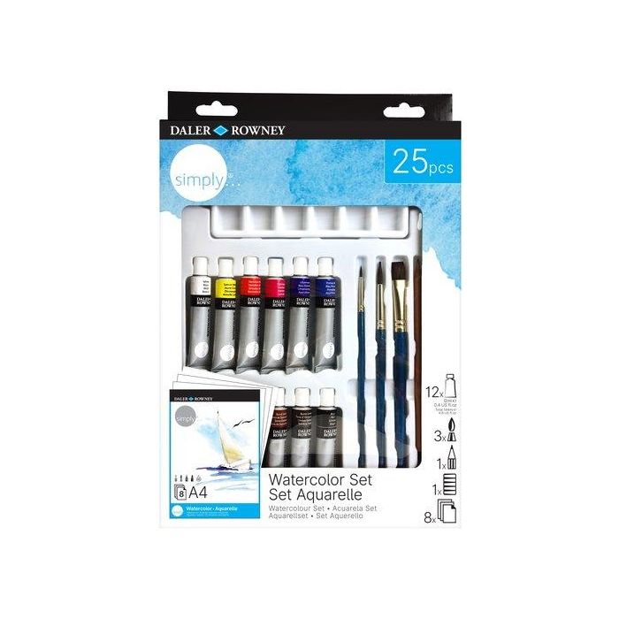 Acuarelas Daler Rowney Simply 12Ml Set De 25