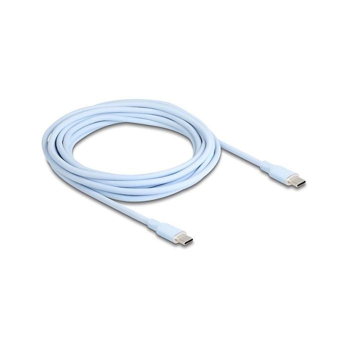 DeLOCK Cable USB 2.0 USB-C a USB-C 4 m PD 3.0 Carga Rápida 60W, Azul - Ref. 81236 0 DeLOCK Cable USB 2.0 USB-C a USB-C 4 m PD 3.0 Carga Rápida 60W, Azul - Ref. 81236 0