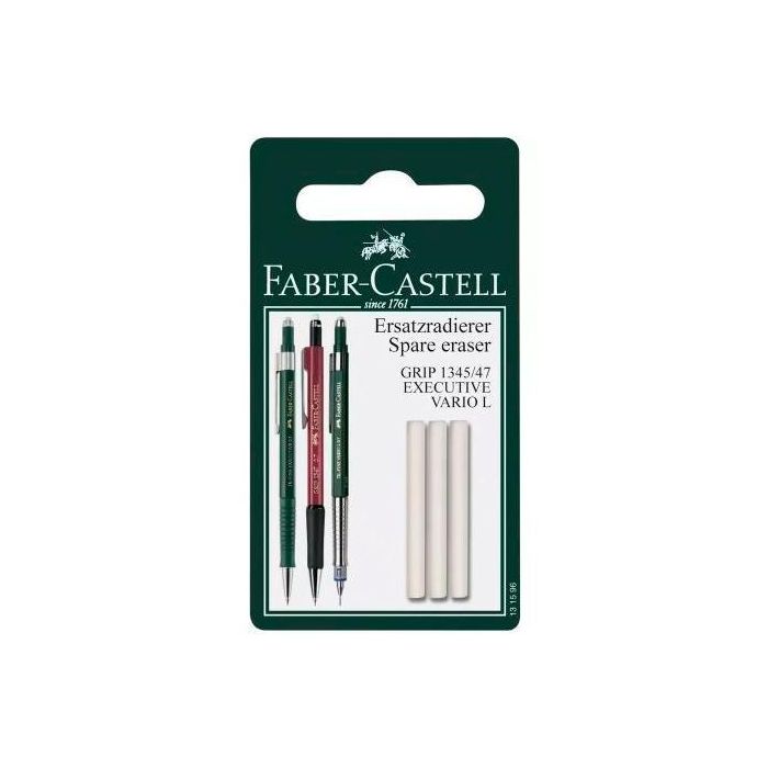 Faber Castell Goma De Borrar Para Repuesto Portaminas -Blister 3U- Faber Castell Goma De Borrar Para Repuesto Portaminas -Blister 3U-