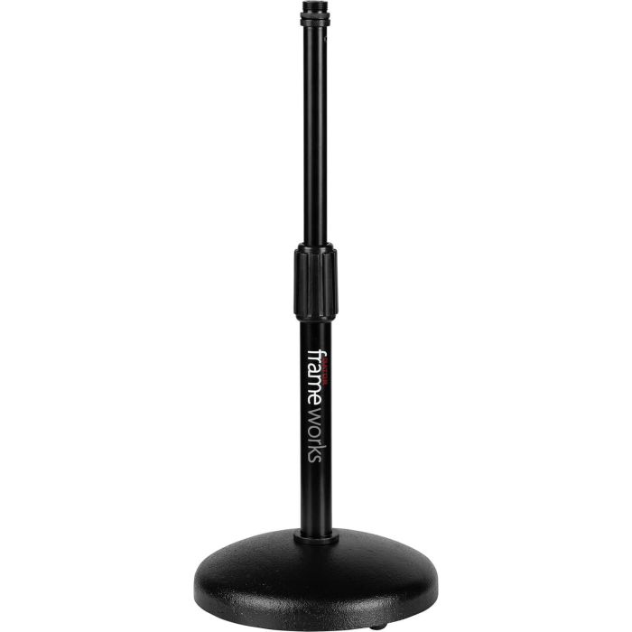 Soporte De Micro De Sobremesa Base Redonda Con Altura Regulable