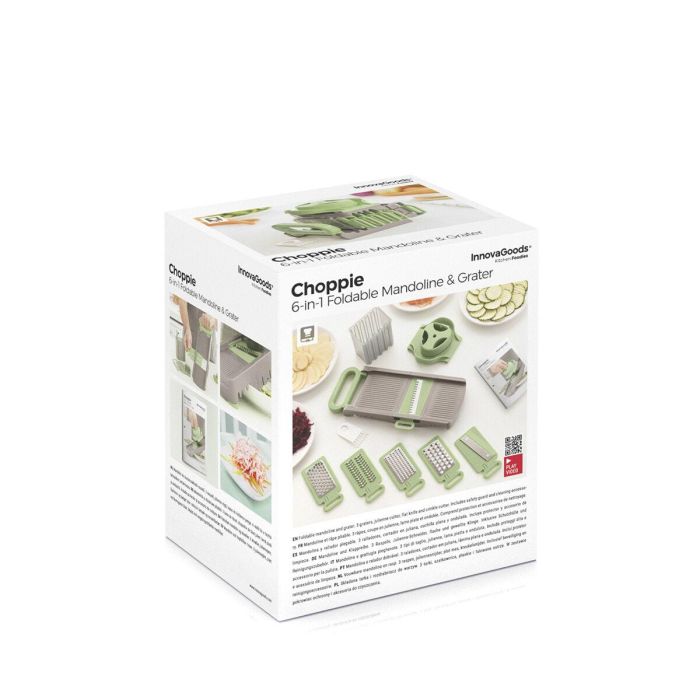 Mandolina-Rallador Plegable 6 en 1 Choppie InnovaGoods 1 Mandolina-Rallador Plegable 6 en 1 Choppie InnovaGoods 1