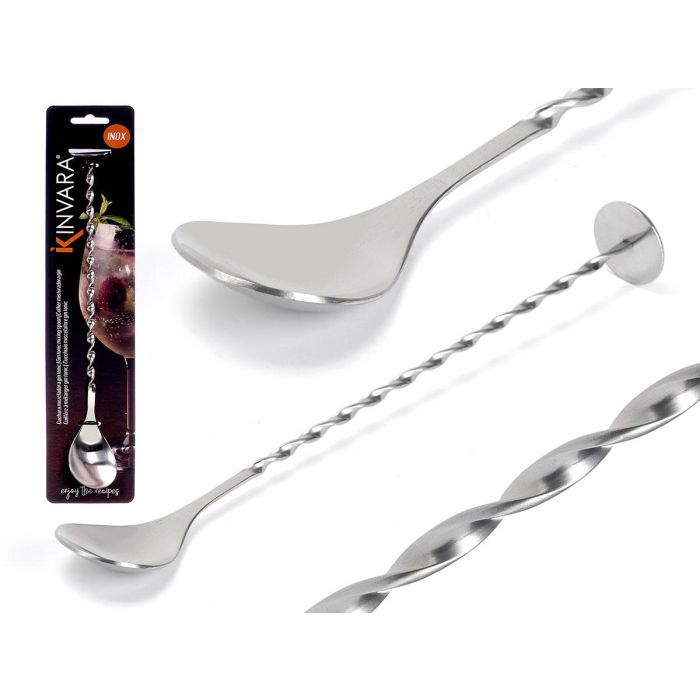 Kinvara Cuchara Mezcladora Gin Tonic 28 cm Acero Inoxidable Plata (48 Unidades) Kinvara Cuchara Mezcladora Gin Tonic 28 cm Acero Inoxidable Plata (48 Unidades)