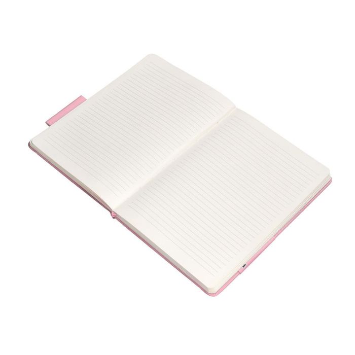 Cuaderno Con Gomilla Antartik Notes Tapa Dura A5 Hojas Rayas Rosa Pastel 100 Hojas 80 gr Fsc 8