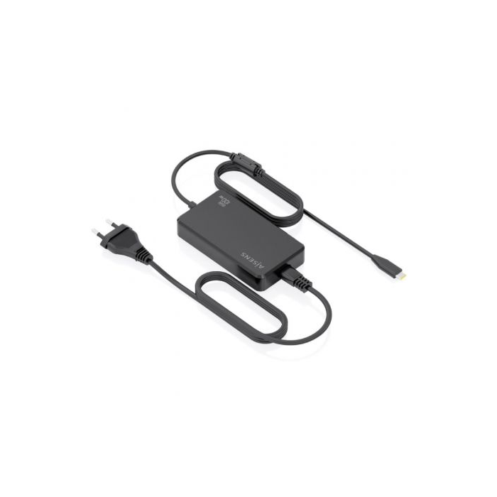 AISENS Cargador Sobremesa GaN 100W PD3.0 USB-C 1.8m Negro para Dispositivos Portátiles, Móviles y Tablets