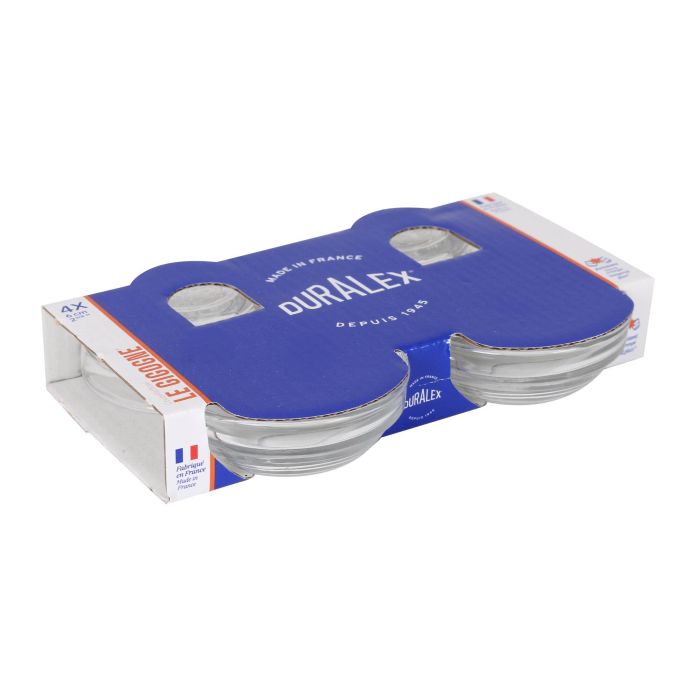 Duralex Set 4 Bols Apilables Lys Transparente Rojo, Ø6 cm/3,5 cl (24 Cajas) 6