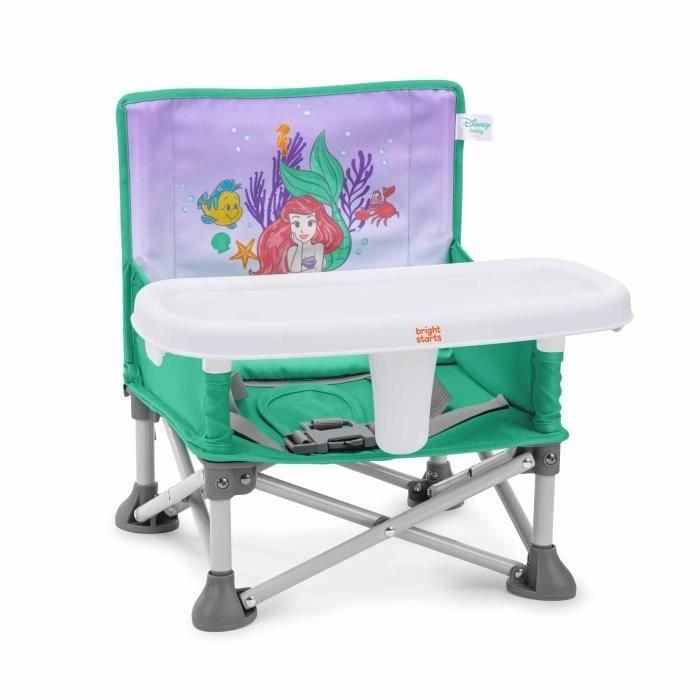 Disney Baby DIS0074451172043 La Sirenita - Asiento elevador de viaje plegable, portátil, ligero y fácil de limpiar con bolsa