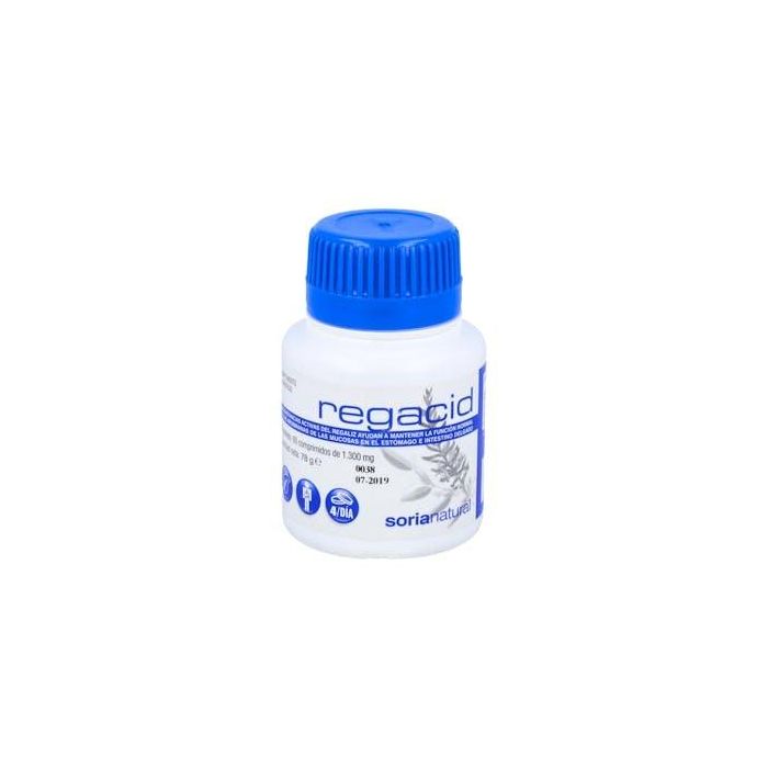 SORIA NATURAL Regacid Acidez: Regaliz para Funcionamiento Normal Mucosas Estómago e Intestino - 60 Comprimidos Masticables