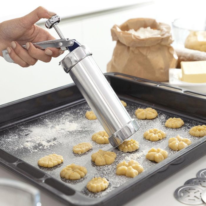 Máquina para Hacer Galletas y Manga Pastelera 2 en 1 Prekies InnovaGoods 4 Máquina para Hacer Galletas y Manga Pastelera 2 en 1 Prekies InnovaGoods 4