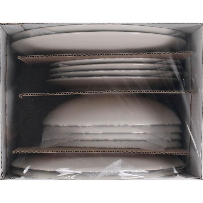 Inde Vajilla Berna Monaco 12 Piezas Brillo-Redo - Plato 26 cm, Taza 21 cm, Tazón 20 cm (2 Unidades) 6