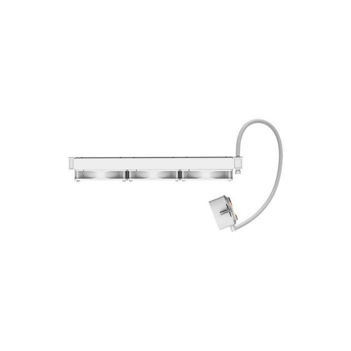 Hiditec LQ360 Kit Refrigeración Líquida ARGB 360mm Blanco para CPU PC. Alto Rendimiento, 3 Ventiladores PWM FDB, TDP 340W, Intel/AMD 3